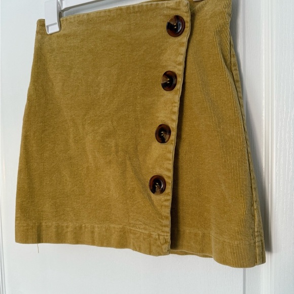 Altar'd State Yellow Asymmetrical A-line Mini Skirt - Picture 1 of 5
